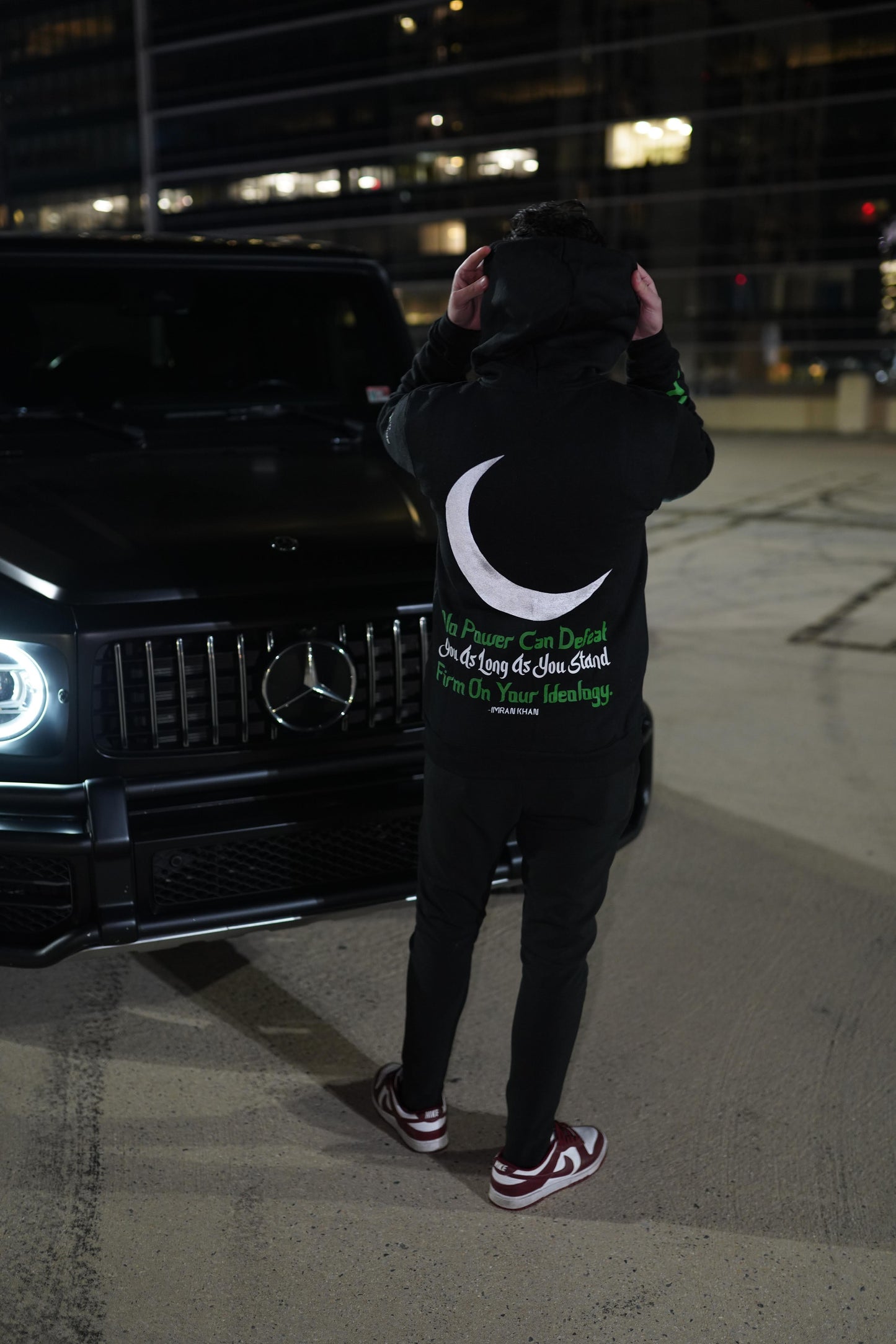 Pakistan Embroidered Reflective Hoodie