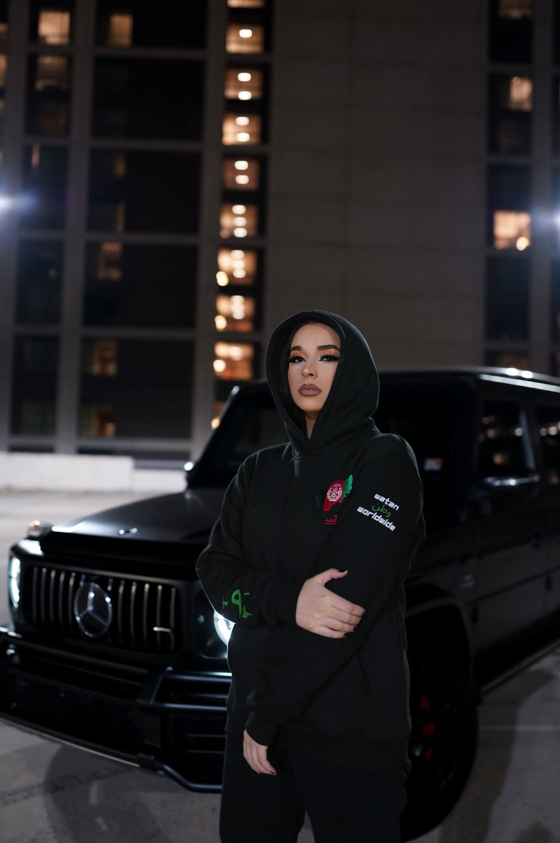 Afghanistan Reflective Embroidered Hoodie