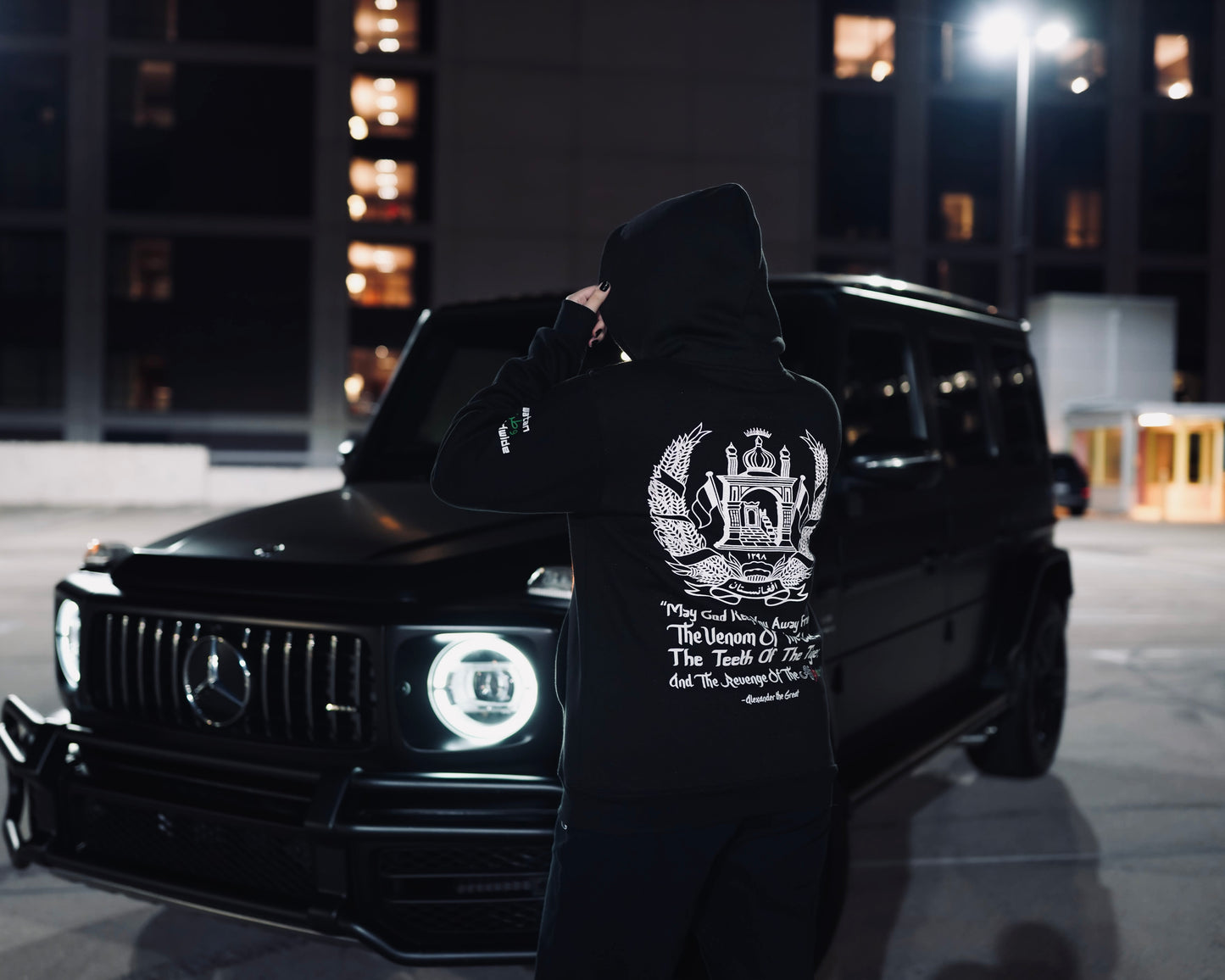 Afghanistan Reflective Embroidered Hoodie