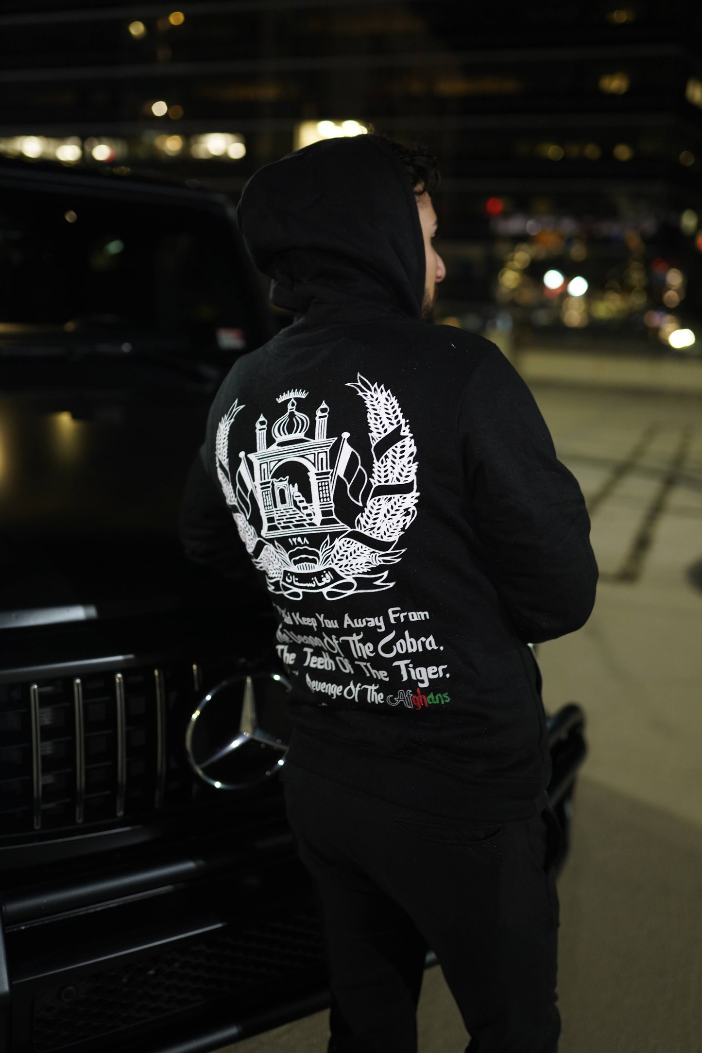 Afghanistan Reflective Embroidered Hoodie