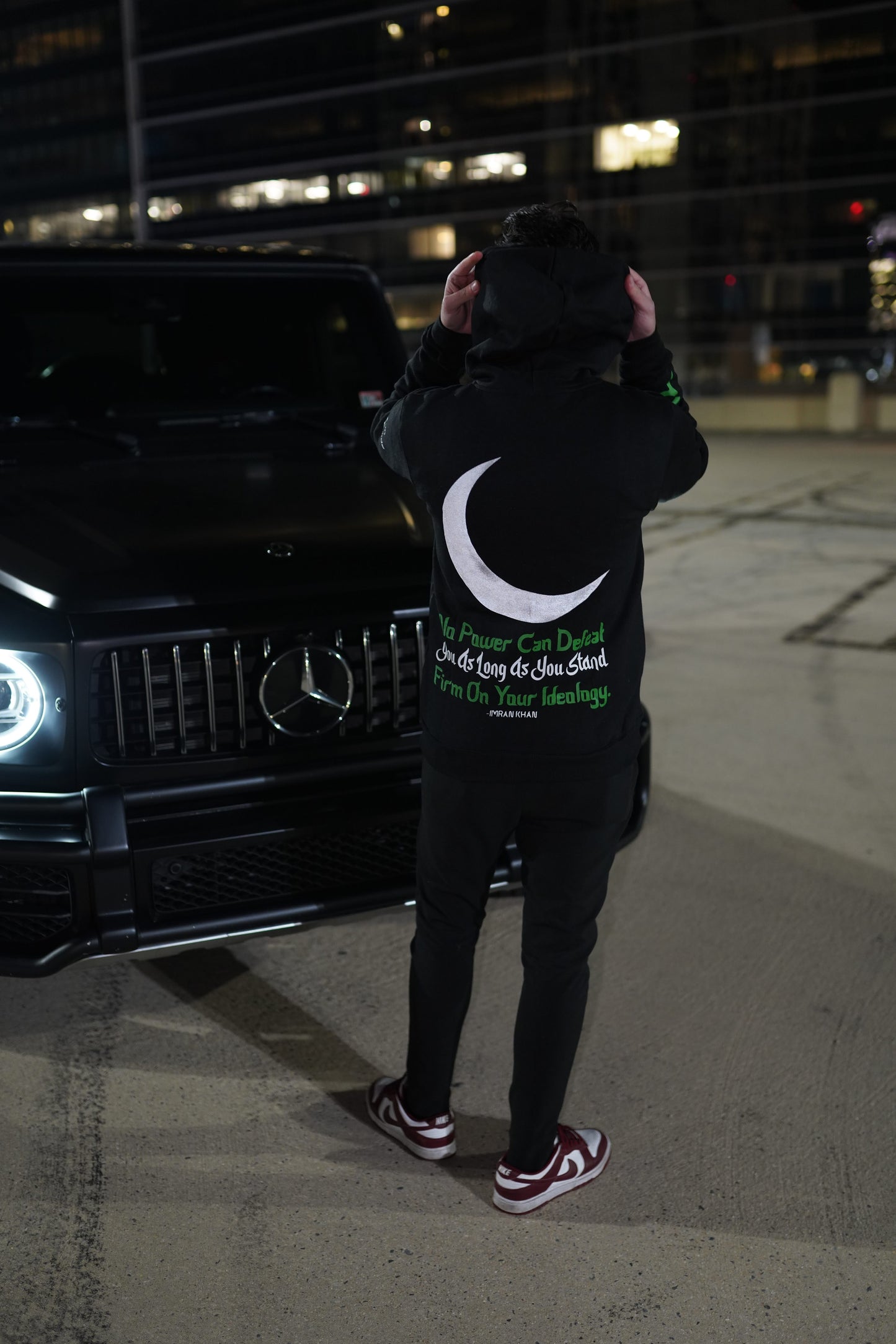 Pakistan Embroidered Reflective Hoodie